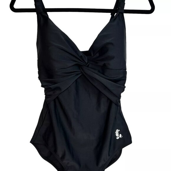 Disney Parks Black Mickey Mouse Adjustable Strap One Piece Swimsuit Size S - Picture 4 of 16